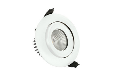 Luminosa Lighting Luminosa Luxfire Fire Rated Tiltable Downlight 92mm Cutout Ip65 650Lm 9W 3000K 36 Beam Dimmable 72Lm/w White
