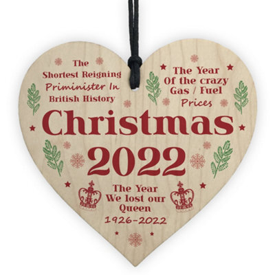 Red Ocean Sentimental Christmas Decoration 2022 Wood Hanging Tree Decoration Gift For Him Her - image 1