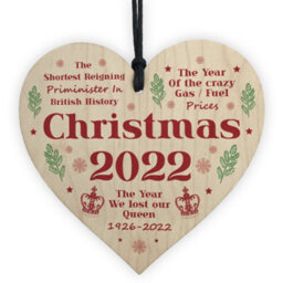 Red Ocean Sentimental Christmas Decoration 2022 Wood Hanging Tree Decoration Gift For Him Her