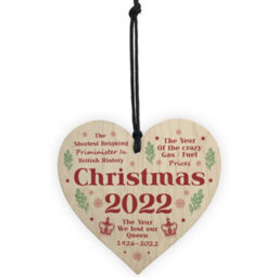 Red Ocean Sentimental Christmas Decoration 2022 Wood Hanging Tree Decoration Gift For Him Her - thumbnail 5