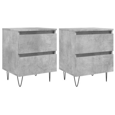 Berkfield Elegant Bedside Cabinets 2 Pcs Concrete Grey 40X35X50 Cm Engineered Wood - image 1