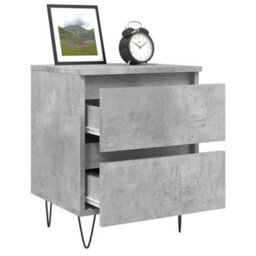 Berkfield Elegant Bedside Cabinets 2 Pcs Concrete Grey 40X35X50 Cm Engineered Wood - thumbnail 4
