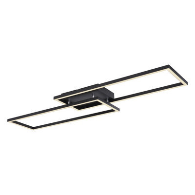 Luminosa Lighting Luminosa Tatjana Integrated Led Semi Flush Ceiling Light Matt Black 2X Led 3000-6500K - image 1