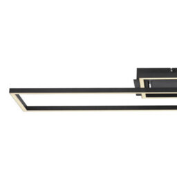 Luminosa Lighting Luminosa Tatjana Integrated Led Semi Flush Ceiling Light Matt Black 2X Led 3000-6500K - thumbnail 5
