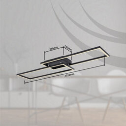 Luminosa Lighting Luminosa Tatjana Integrated Led Semi Flush Ceiling Light Matt Black 2X Led 3000-6500K - thumbnail 7