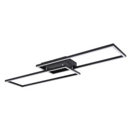 Luminosa Lighting Luminosa Tatjana Integrated Led Semi Flush Ceiling Light Matt Black 2X Led 3000-6500K - thumbnail 2