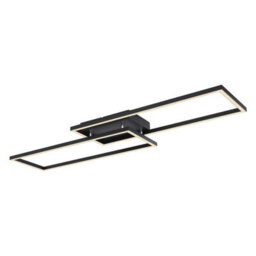 Luminosa Lighting Luminosa Tatjana Integrated Led Semi Flush Ceiling Light Matt Black 2X Led 3000-6500K