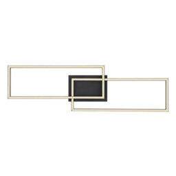 Luminosa Lighting Luminosa Tatjana Integrated Led Semi Flush Ceiling Light Matt Black 2X Led 3000-6500K - thumbnail 4