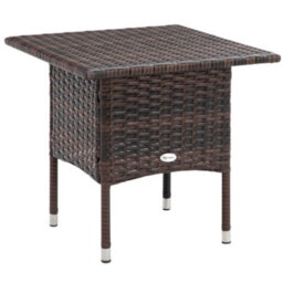 Wyld Haus Varilu Mixed Brown Rattan-Style Outdoor Coffee Table 50 X 50 Cm - Square Woven Top - thumbnail 2