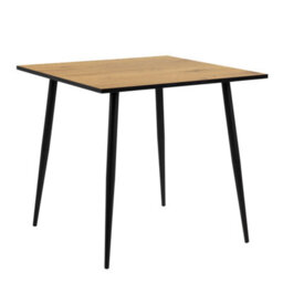 Wyld Haus Venice Square 4-Seater Dining Table With Wild Oak Effect Top And Black Hairpin Legs - thumbnail 3