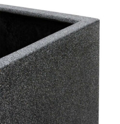 Primrose Poly Terrazzo Stone Large Black Outdoor Trough Planter 100Cm - thumbnail 3