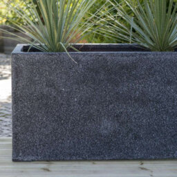 Primrose Poly Terrazzo Stone Large Black Outdoor Trough Planter 100Cm - thumbnail 5