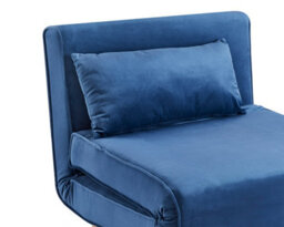 Home Detail Kendal Blue Velvet Single Futon Sofa Bed - thumbnail 5
