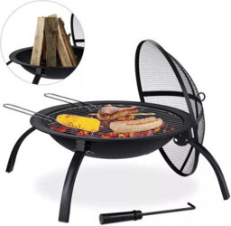 Black S Fire Pit  Foldable For Garden, Bbq, And Camping - thumbnail 2