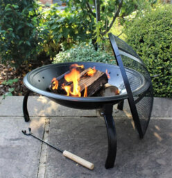 Black S Fire Pit  Foldable For Garden, Bbq, And Camping - thumbnail 4
