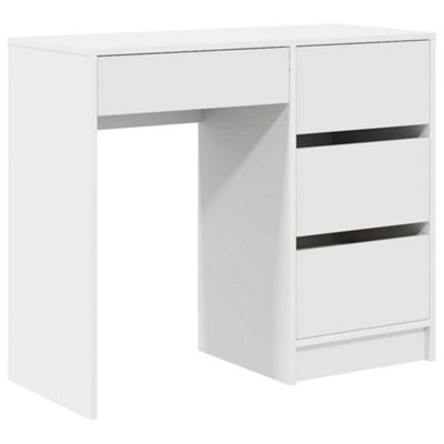 Berkfield Modern White Writing Desk White Mdf Medium Storage White Writing Desk
