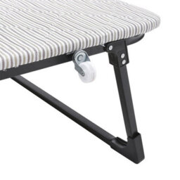 Portable Folding Single Guest Bed Fold Up Away Rollaway Camping Slim Bedstead - thumbnail 5