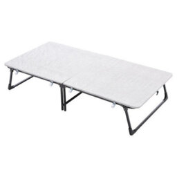 Portable Folding Single Guest Bed Fold Up Away Rollaway Camping Slim Bedstead - thumbnail 4