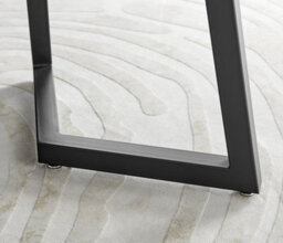 Furniturebox Uk Carson White Marble Effect Dining Table & 6 Navy Pesaro Silver Chairs - thumbnail 7