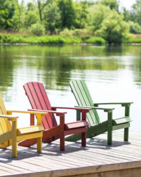 Beliani Retro Garden Chair Adirondack Green - thumbnail 2