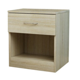 Sundaze Chest Of Drawers Bedroom Furniture Bedside Cabinet With Handle 1 Drawer Oak 40X36X47Cm - thumbnail 1