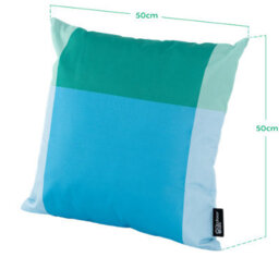 Hayward 50 X 50Cm Outdoor Cushion, Blue Colour Block Classic Square Design, Shower-Resistant Square Cushion For Garden & Patio - thumbnail 2
