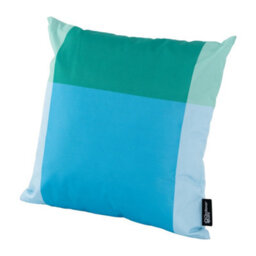 Hayward 50 X 50Cm Outdoor Cushion, Blue Colour Block Classic Square Design, Shower-Resistant Square Cushion For Garden & Patio - thumbnail 1