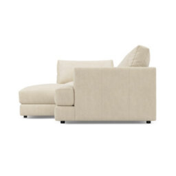 Valencia Serena Leather Three Seats With Left Chaise Sectional Sofa Beige Nappa 11000 Top Grain Leather - thumbnail 8