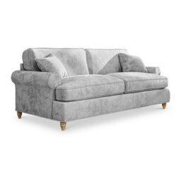 Alfie Ice Grey 4 Seater Sofa For Living Room - Fully Assembled By Roseland Furniture - thumbnail 3