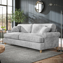 Alfie Ice Grey 4 Seater Sofa For Living Room - Fully Assembled By Roseland Furniture - thumbnail 2