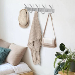 2 Pack Heavy Duty Stainless Steel Wall Coat Rack - thumbnail 3