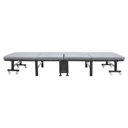 Living And Home Grey Folding Bed Steel Framed Foldable Bed With Mattress And 6 Wheels - thumbnail 4