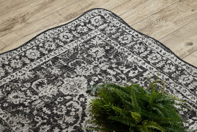 RugsX Organic 2762 Sisal Carpet Ornament, Frame Black Ecru Modern Irregular Shape 240X330 Cm - image 1