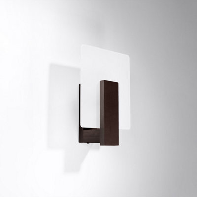 Luminosa Lighting Luminosa Lappo Flush Wall Lamp Wenge - image 1