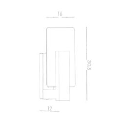 Luminosa Lighting Luminosa Lappo Flush Wall Lamp Wenge - thumbnail 4