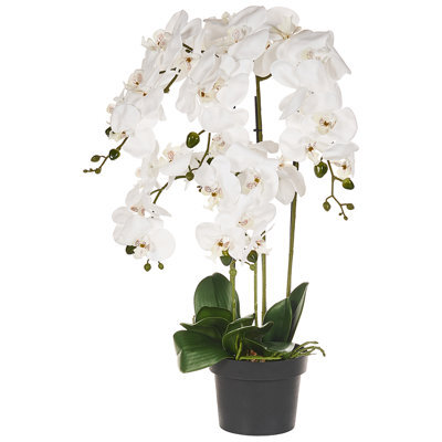 Beliani Artificial Plant Orchid 65 Cm White - image 1