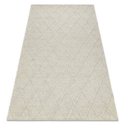 RugsX Wool Carpet Tahar 99001C Beige - Hand-Woven Loop, Rhombus, Boho  90X150 Cm - thumbnail 4