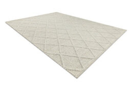 RugsX Wool Carpet Tahar 99001C Beige - Hand-Woven Loop, Rhombus, Boho  90X150 Cm - thumbnail 3