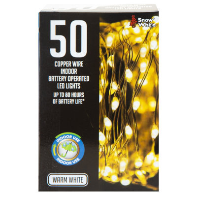 Indoor Copper Wire Lights- Warm White- Christmas Lights (50) - image 1