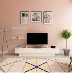Decorotika Lusi Tv Stand Tv Unit For Tvs Up To 80 Inch White - thumbnail 2