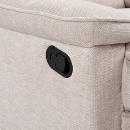 Wyld And Coco Aurorahome Fabric Armchair With Adjustable Footrest, Beige Polyester, Modern Design, W83 X D94 X H100Cm - thumbnail 8