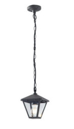 Luminosa Lighting Luminosa Prisma Outdoor Pendant Ceiling Light Anthracite, Ip44 16Cm - thumbnail 1