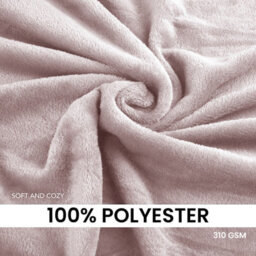 Ameha Fleece Plain Blanket, Lightweight & Reversible Throw For Travel, Bed & Sofa Blanket, Pink King 200X240Cm - thumbnail 6