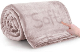 Ameha Fleece Plain Blanket, Lightweight & Reversible Throw For Travel, Bed & Sofa Blanket, Pink King 200X240Cm - thumbnail 7