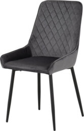 Seconique Athens Round Dining Set With Avery Chairs - Concrete Effect/black/grey Velvet - thumbnail 7
