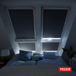 Velux Original (Dkl) Light Beige Blackout Roller Blind For Velux Roof Window Mk04 With White Side Rails - thumbnail 4