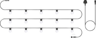 Eagle Connect Festoon Black Rubber Ip44 5M/15X2W Cool White Clear Lamps - image 1