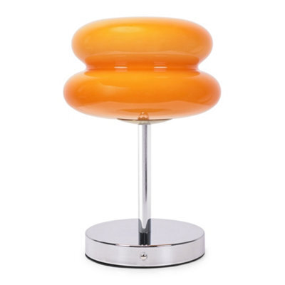 Valuelights Travis Orange Rechargeable Table Lamp With Macaron Lampshade - image 1