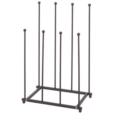 Hammer And Tongs Steel Wellington Boot Rack - 4 Pair - Black - image 1