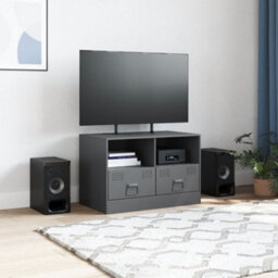 Berkfield Tv Cabinet Anthracite 67X39X44 Cm Steel - thumbnail 3